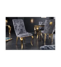 Krzesło TRENTINO LEW Modern Barock szare*Invicta Interior Hot