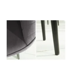 Krzesło Turin Srebrno Szare*Invicta Interior Discount