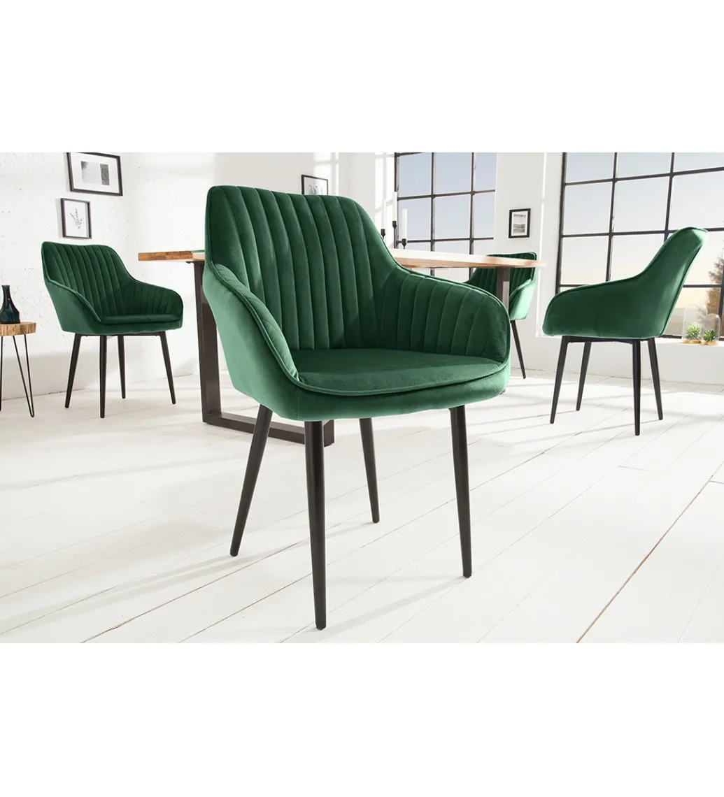 Krzesło Turin szmaragdowo zielone*Invicta Interior New