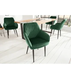 Krzesło Turin szmaragdowo zielone*Invicta Interior New
