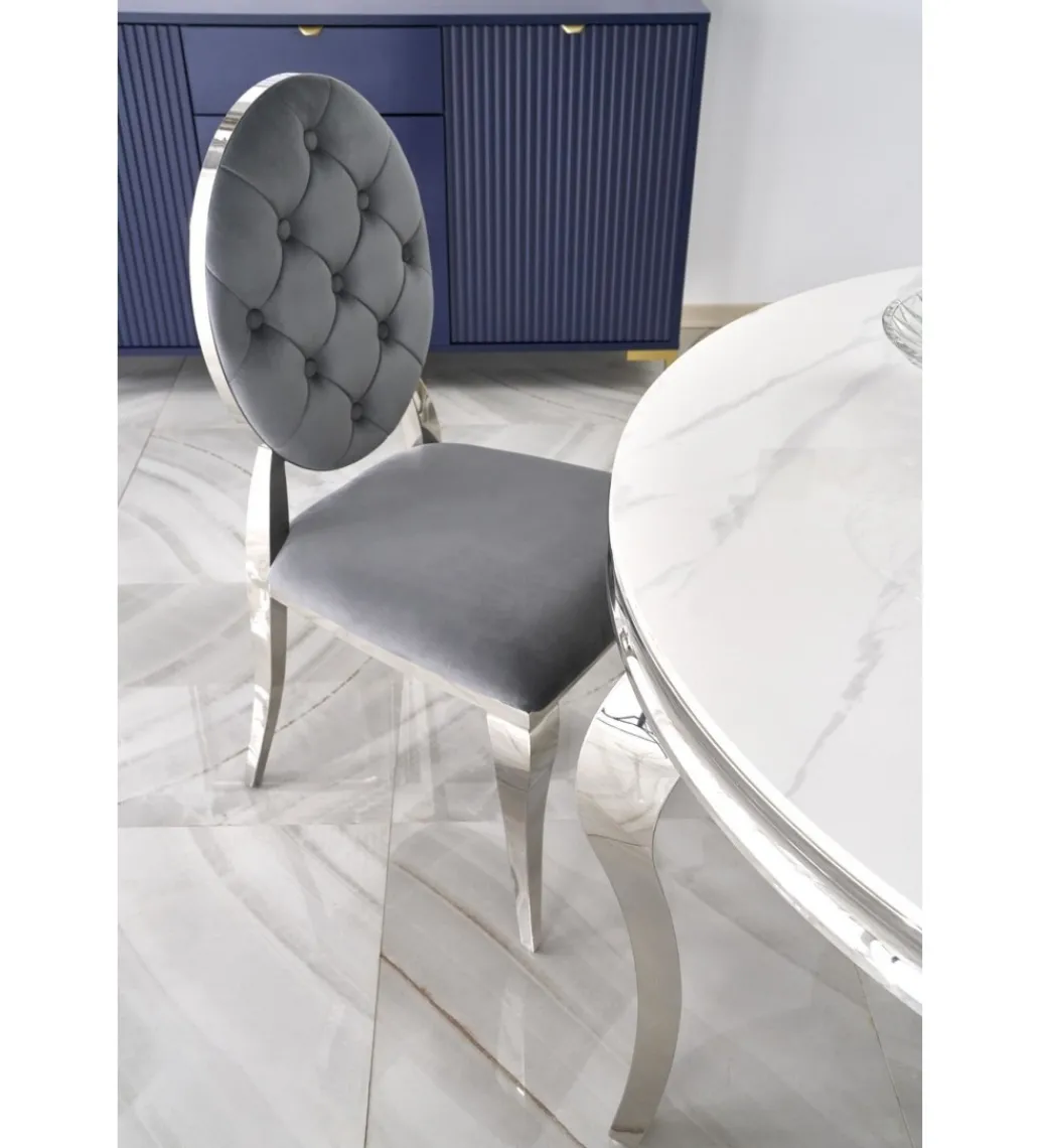 Krzesło VIENNA Reginald Modern Barock szare*Halmar Clearance
