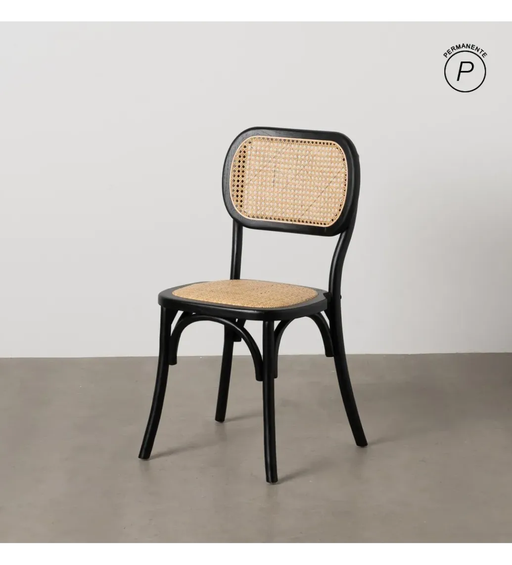 Krzesło YUMO z drewna wiązowego czarne*Zona-Design