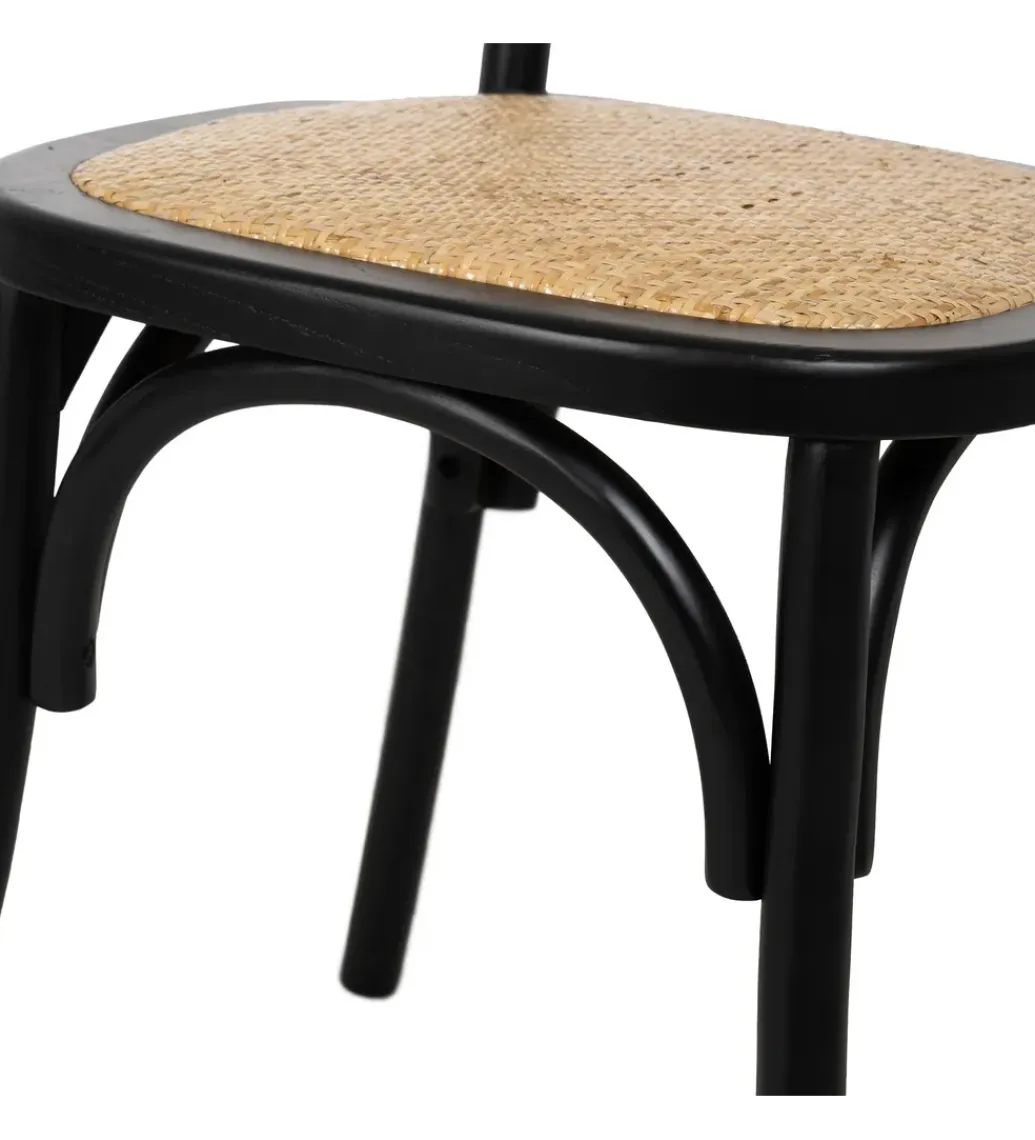 Krzesło YUMO z drewna wiązowego czarne*Zona-Design