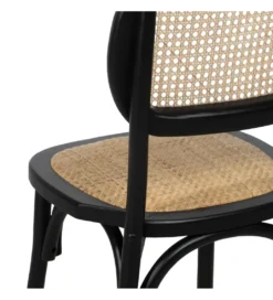 Krzesło YUMO z drewna wiązowego czarne*Zona-Design