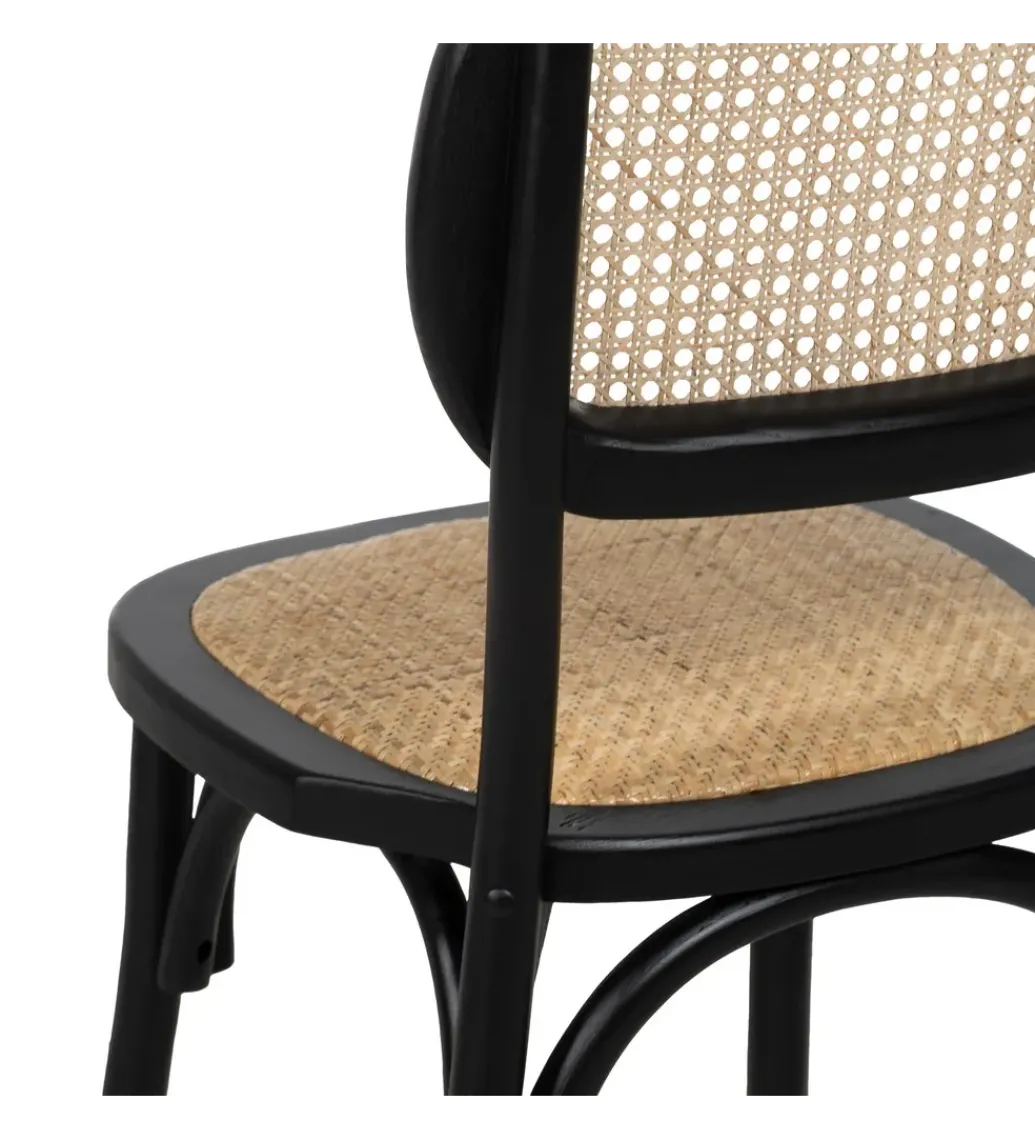 Krzesło YUMO z drewna wiązowego czarne*Zona-Design