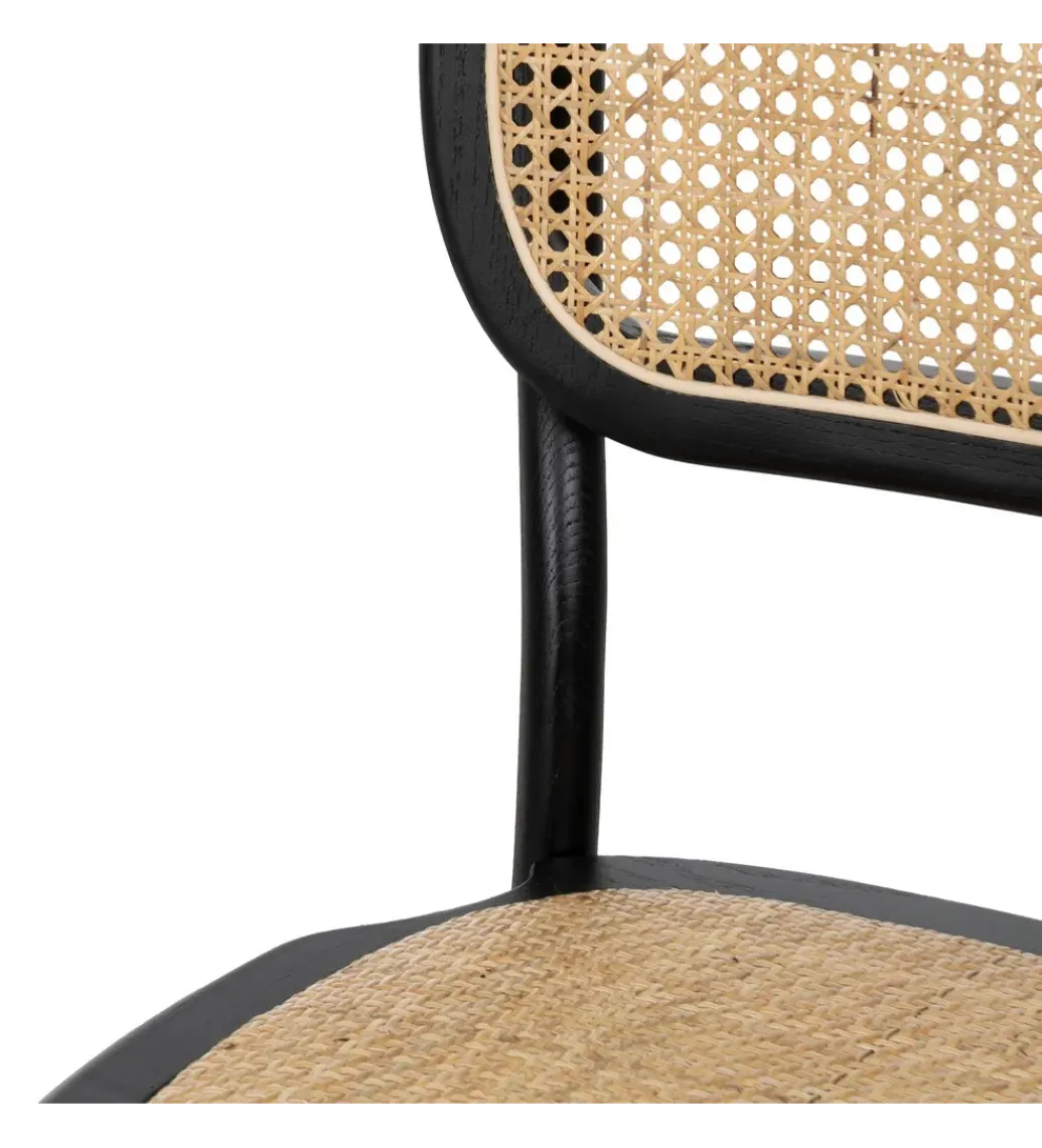 Krzesło YUMO z drewna wiązowego czarne*Zona-Design