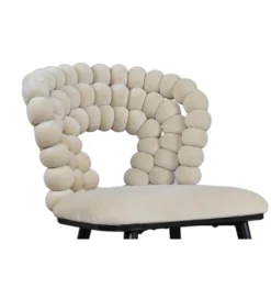 Krzesło Zeenova jasny beż bublle kulki*DAS Polski Design Outlet