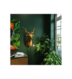 Lampa ścienna ANIMAL GOAT 45 x 74 cm złota*KDesign Clearance