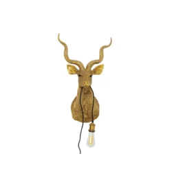 Lampa ścienna ANIMAL GOAT 45 x 74 cm złota*KDesign Clearance