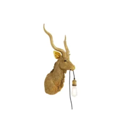 Lampa ścienna ANIMAL GOAT 45 x 74 cm złota*KDesign Clearance