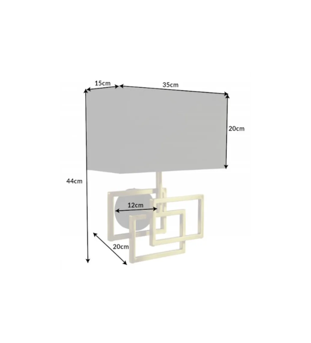 Lampa ścienna ARIZONA 56 cm złota*Invicta Interior Sale