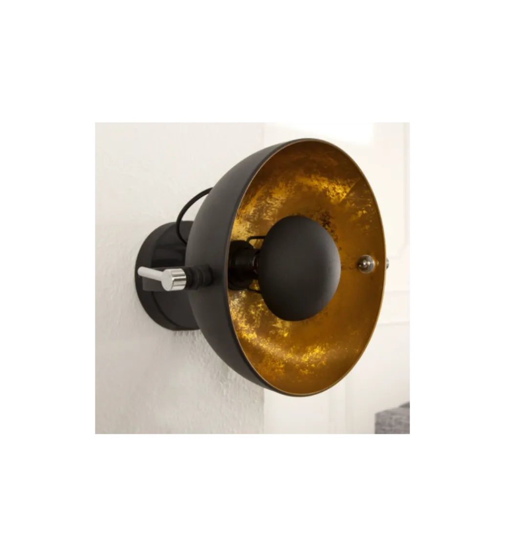 Lampa ścienna Studio czarno złota*Invicta Interior Online
