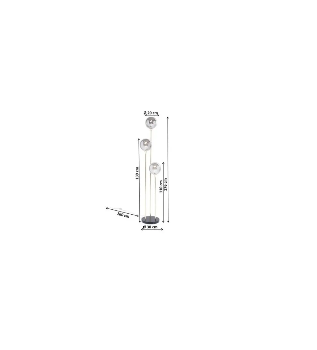 Lampa podłogowa Al capone tre 176 cm złota*KDesign Clearance