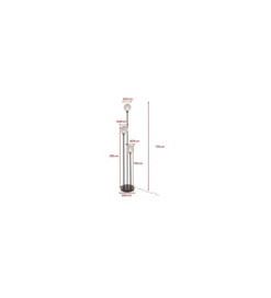 Lampa podłogowa AL CAPONE TRE 175 cm czarne*KDesign