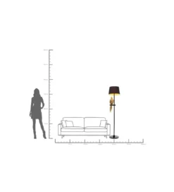 Lampa podłogowa ANIMAL PARROT 176 cm złota*KDesign Best