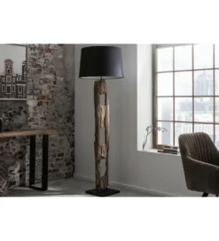 Lampa podłogowa BARRACUDA 177 cm czarna*Invicta Interior New
