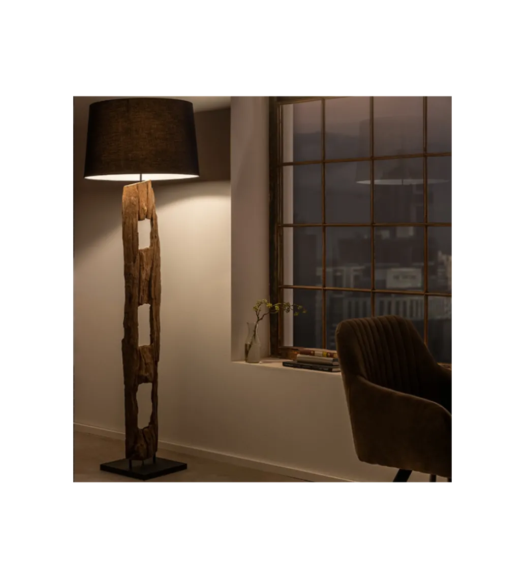 Lampa podłogowa BARRACUDA 177 cm czarna*Invicta Interior New