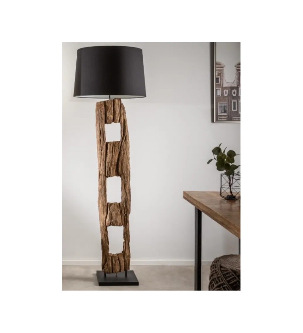 Lampa podłogowa BARRACUDA 177 cm czarna*Invicta Interior New