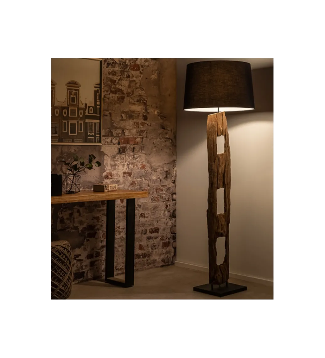 Lampa podłogowa BARRACUDA 177 cm czarna*Invicta Interior New