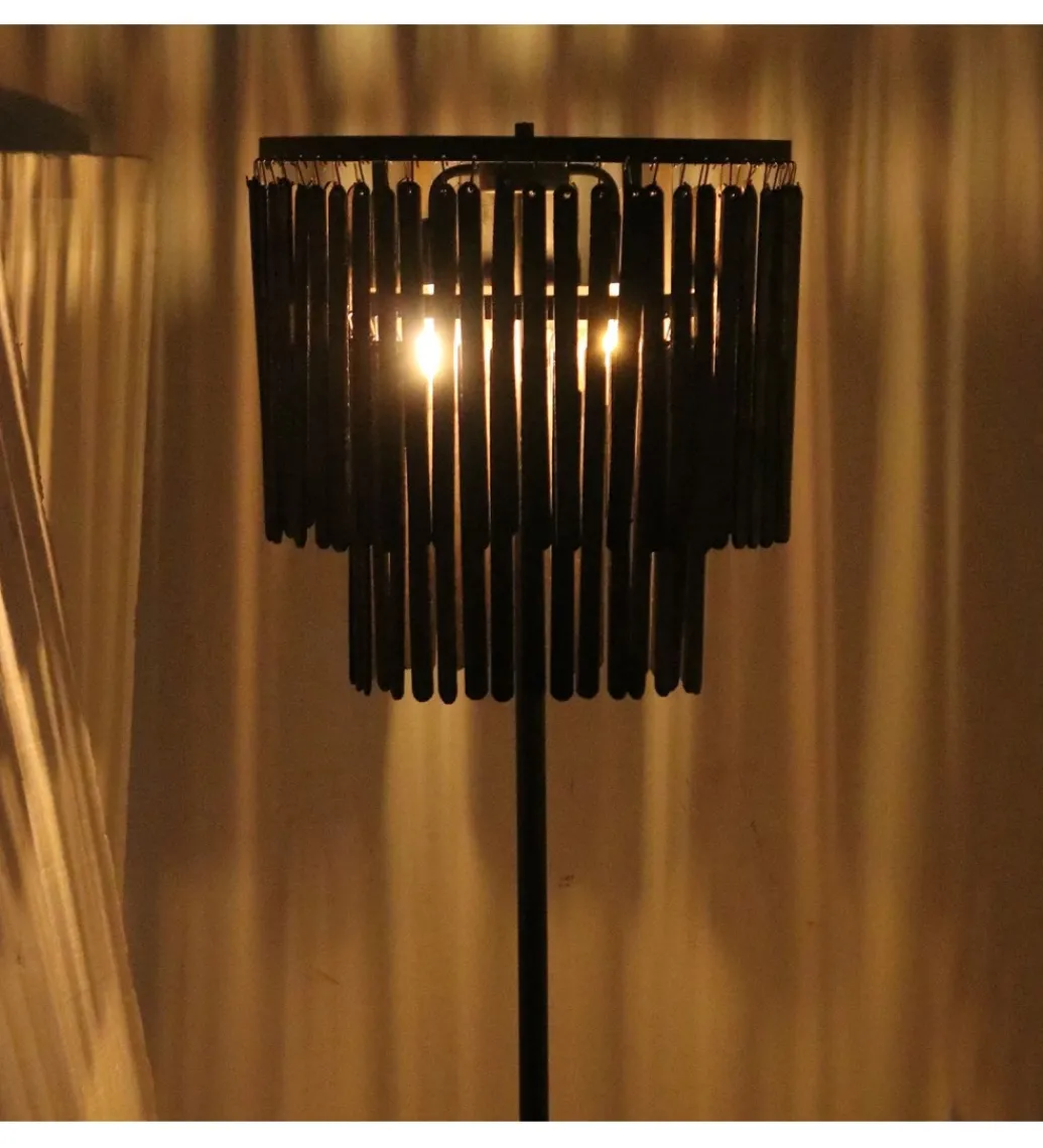 Lampa podłogowa BATERA 148 cm czarna*Exclusivas Online