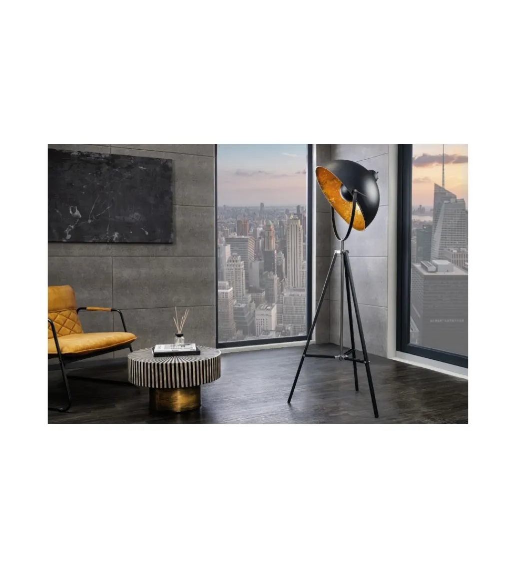 Lampa podłogowa Big Studio 160 cm czarno złota*Invicta Interior Sale