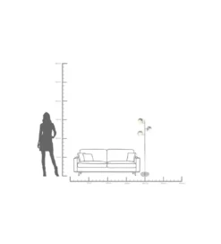 Lampa podłogowa CALOTTA chromowana*KDesign