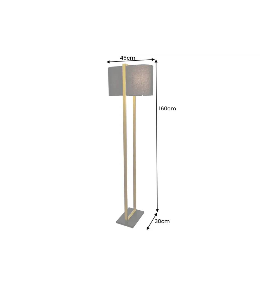 Lampa podłogowa COLLEEN 160 cm złota*Invicta Interior New