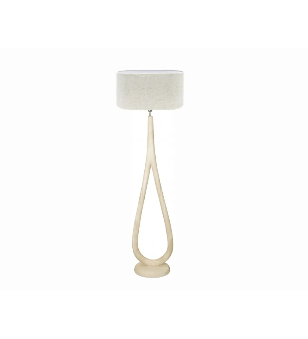 Lampa podłogowa Cronos 60 cm drewno mango*Imeri Online