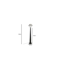 Lampa podłogowa DISCO BALL 163 cm czarna*KDesign Outlet