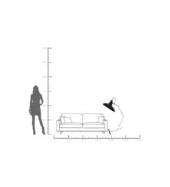Lampa podłogowa DORO 130 cm czarna*KDesign Online