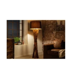 Lampa podłogowa Espel 151 cm drewno teak*Invicta Interior