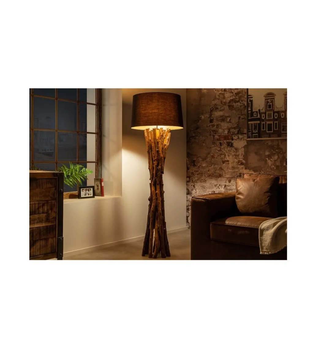 Lampa podłogowa Espel 151 cm drewno teak*Invicta Interior