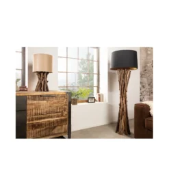 Lampa podłogowa Espel 151 cm drewno teak*Invicta Interior