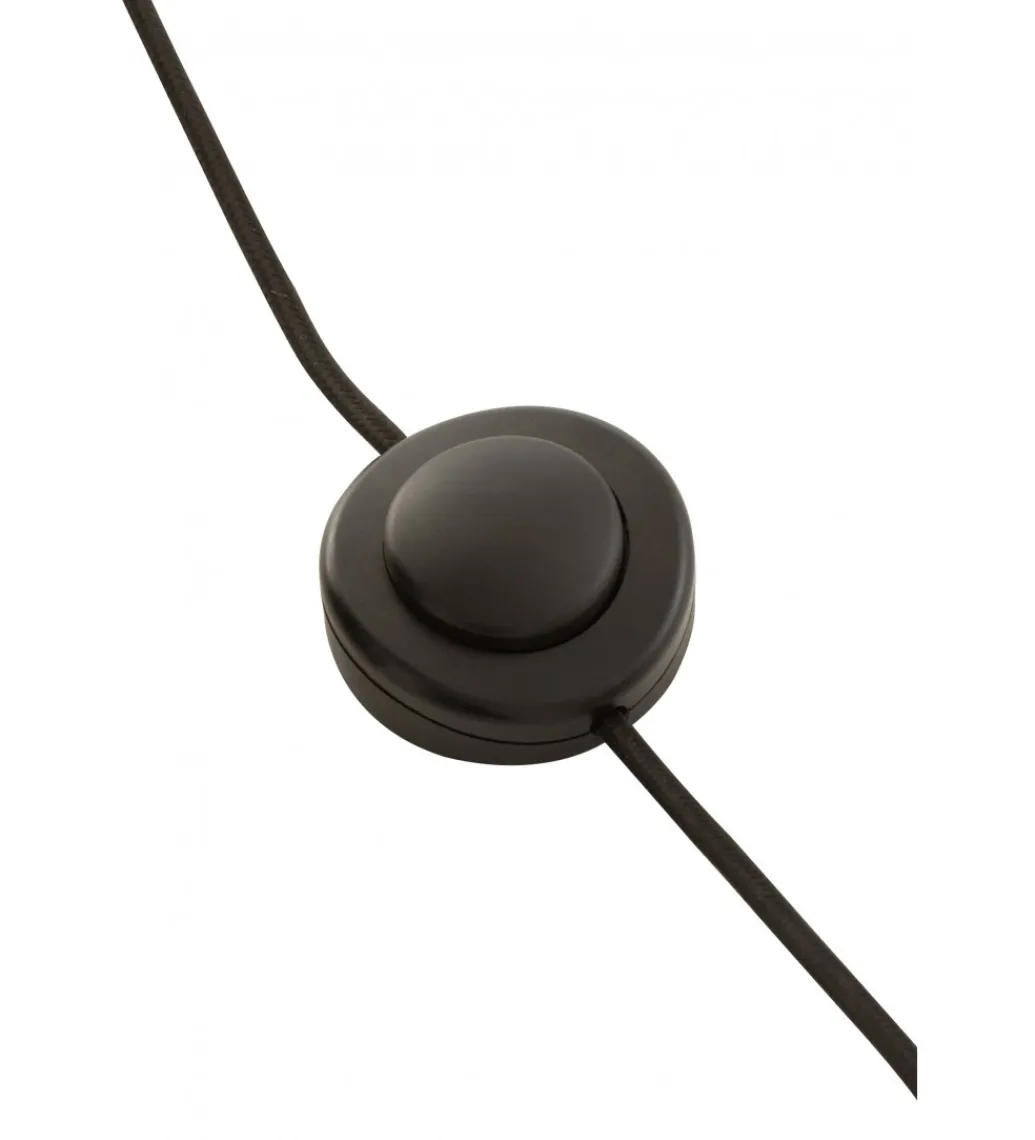 Lampa podłogowa EVY 130 cm czarna naturalna*J-Line
