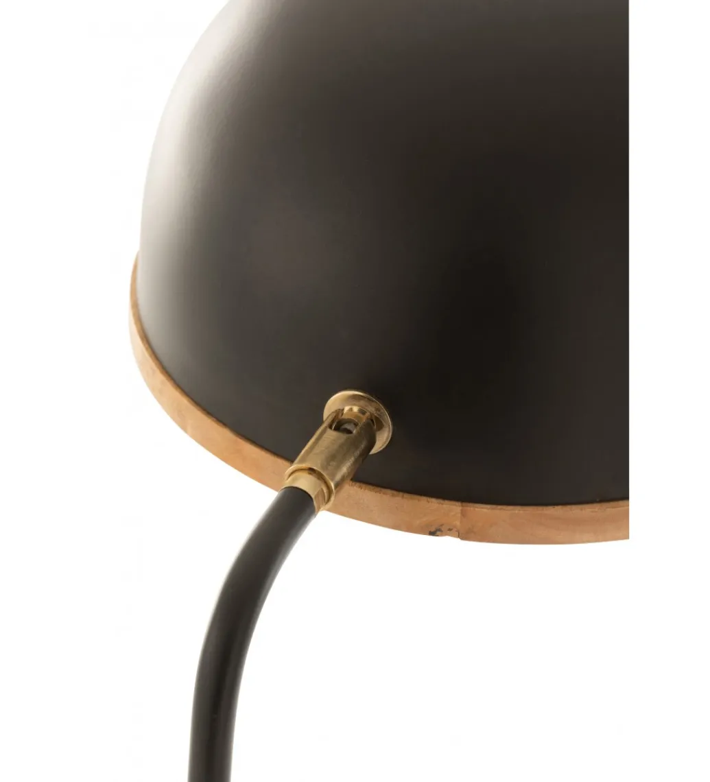 Lampa podłogowa EVY 130 cm czarna naturalna*J-Line