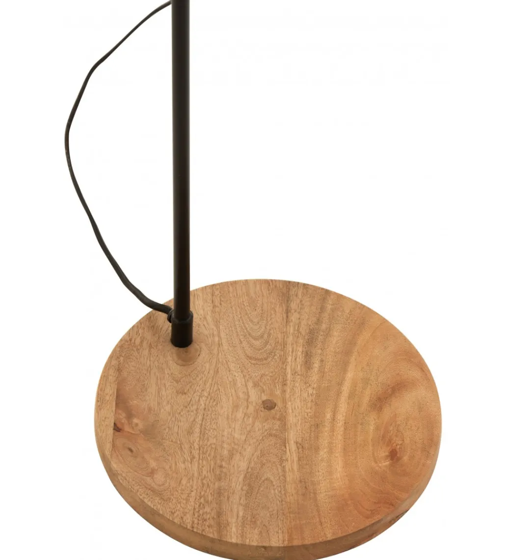 Lampa podłogowa EVY 130 cm czarna naturalna*J-Line