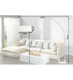 Lampa Podłogowa Extenso biała*Invicta Interior Sale