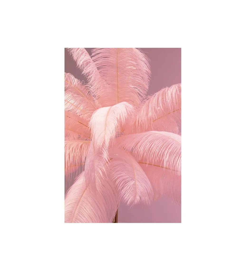 Lampa podłogowa FEATHER PALM 165 Cm Pióra różowa*KDesign Clearance
