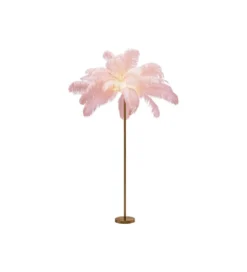Lampa podłogowa FEATHER PALM 165 Cm  Pióra różowa*KDesign Clearance
