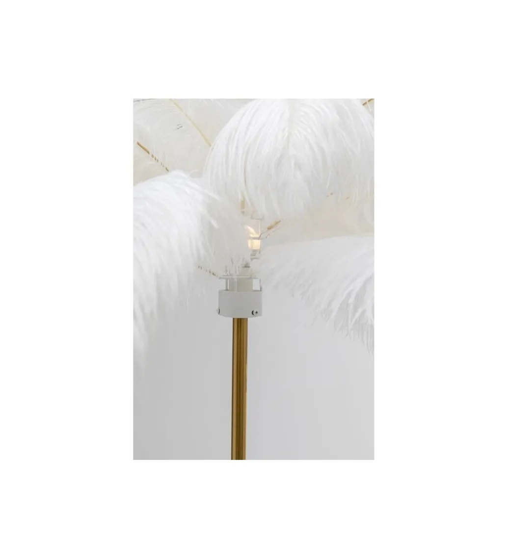 Lampa podłogowa FEATHER PALM 165 Cm Pióra biała*KDesign Discount