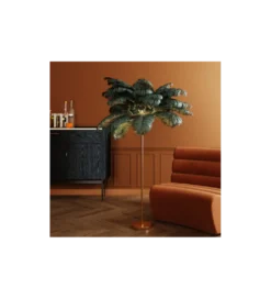 Lampa podłogowa FEATHER PALM 165 cm pióra turkusowa*KDesign New