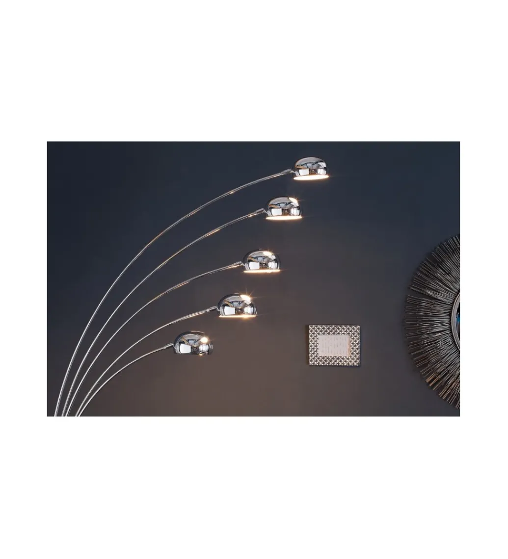 Lampa podłogowa Five chrom 200 cm srebrna*Invicta Interior New