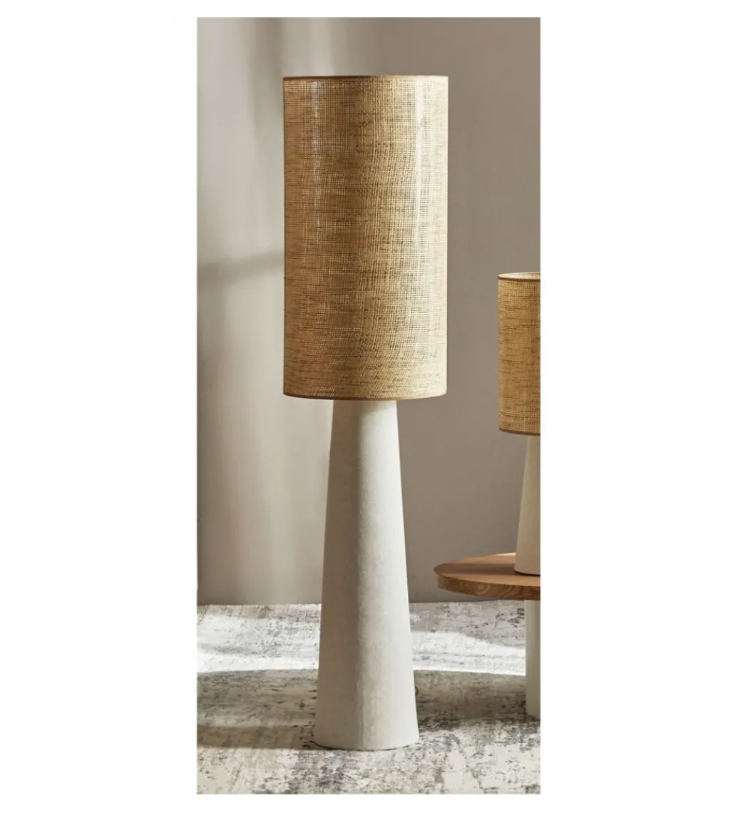 Lampa podłogowa HERACLES 143 cm ceramika ratan*Imeri Clearance