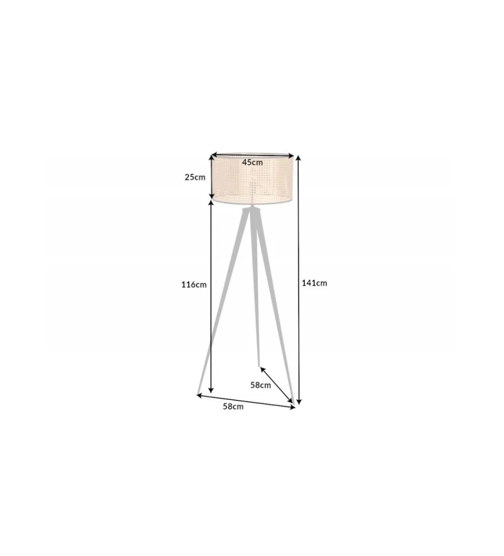 Lampa podłogowa JAWA Viviena 140 cm naturalna*Invicta Interior Best