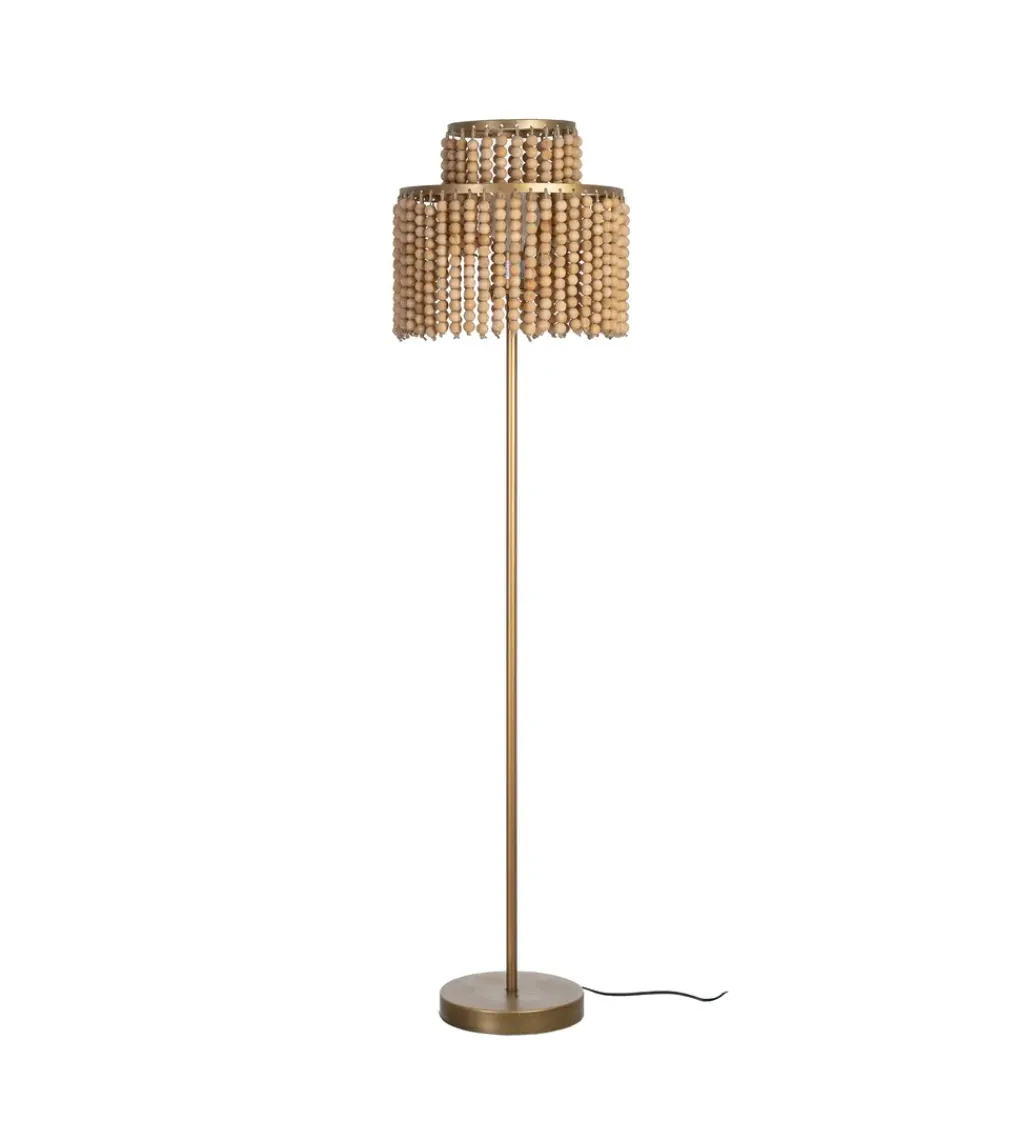 Lampa podłogowa KORGAL 152 cm naturalna złota*Zona-Design Online