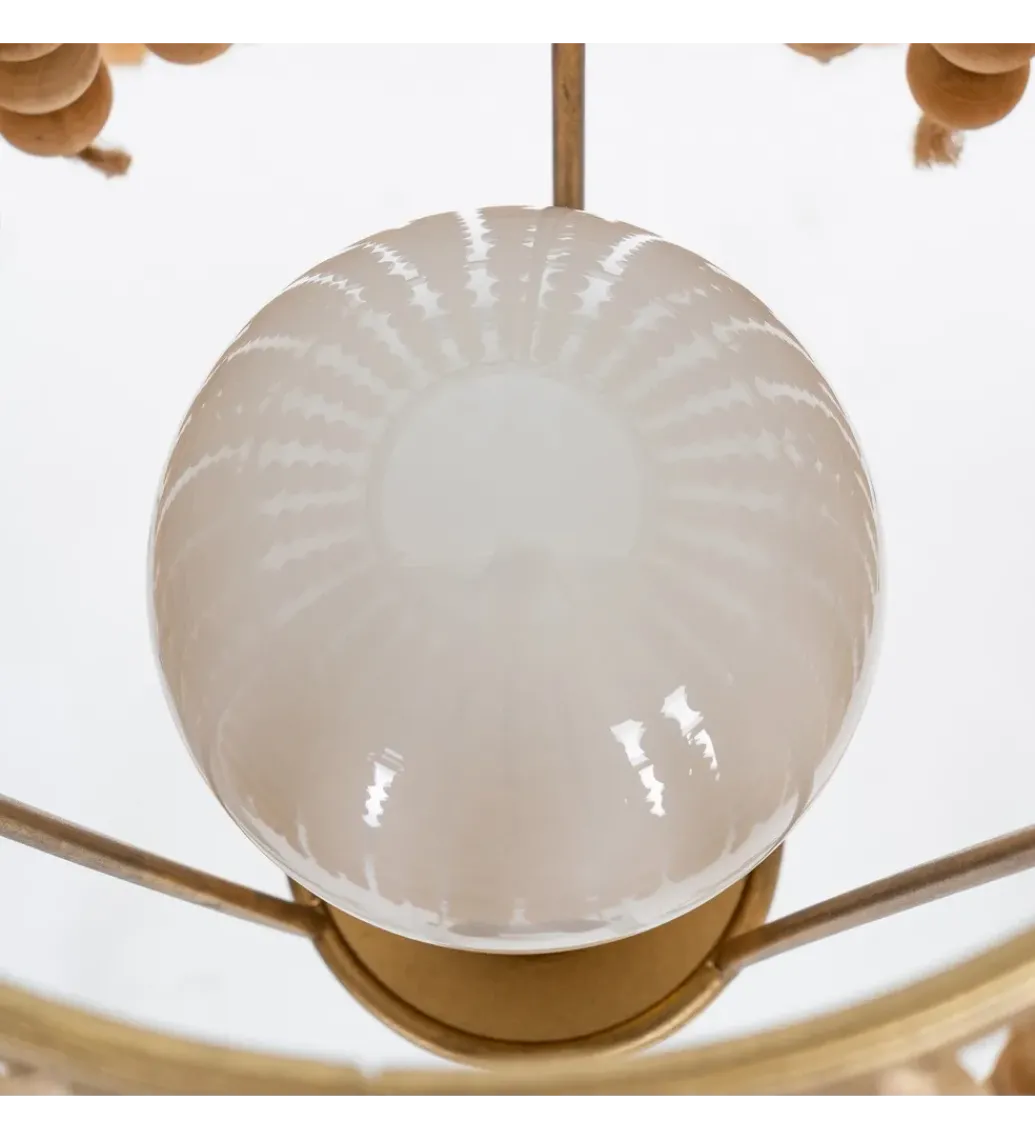 Lampa podłogowa KORGAL 152 cm naturalna złota*Zona-Design Online