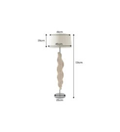 Lampa podłogowa LEAF 130 cm drewno teak*Invicta Interior Hot