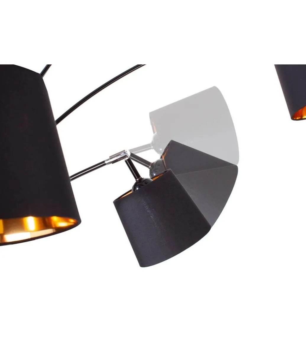 Lampa podłogowa Levels 202 cm czarno złota*Invicta Interior Outlet