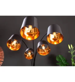Lampa podłogowa Levels 202 cm czarno złota*Invicta Interior Outlet