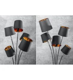Lampa podłogowa Levels 178 cm czarno złota*Invicta Interior Clearance